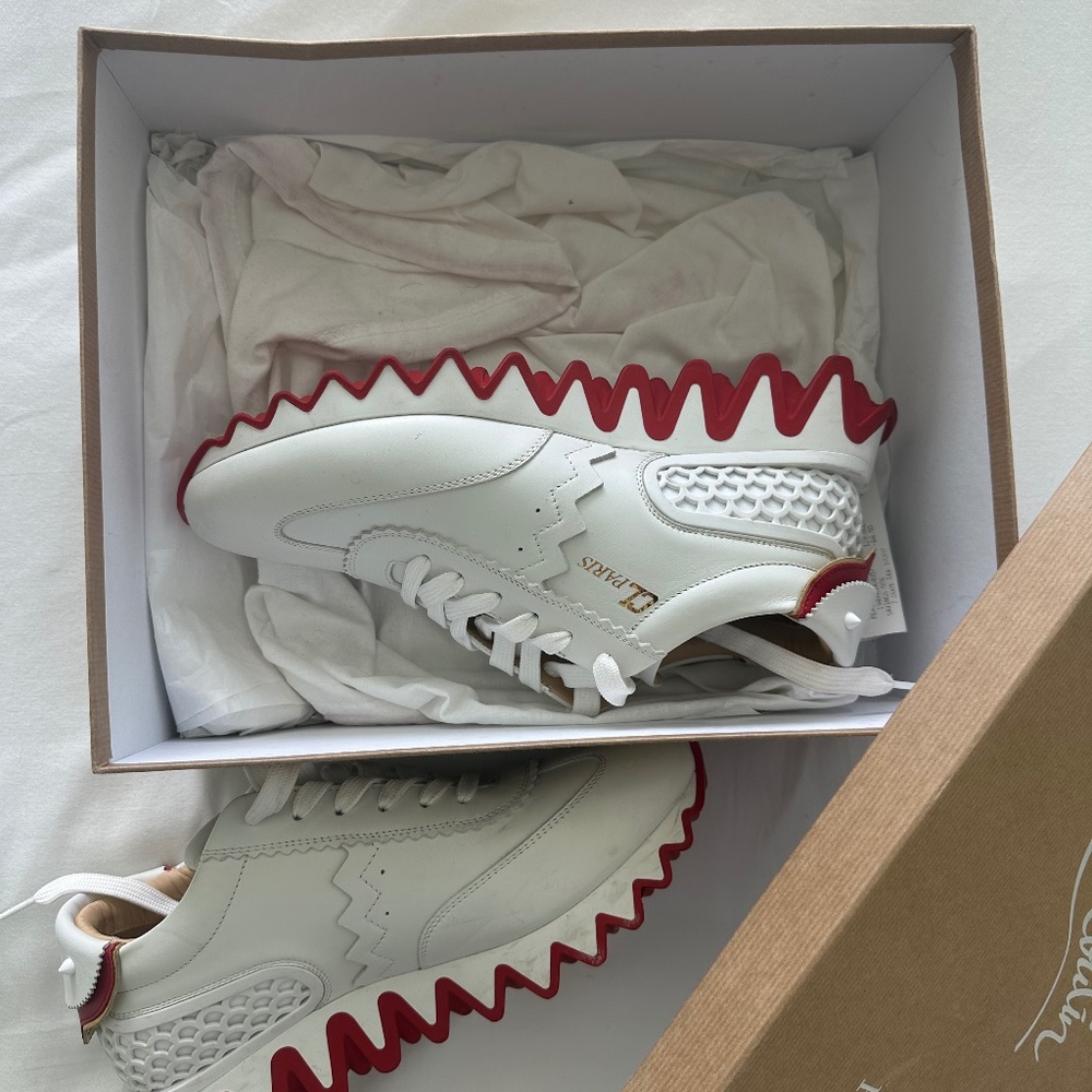 Christian Louboutin Loubishark Donna Red Sole Runner Sneakers Women's SZ 10.5